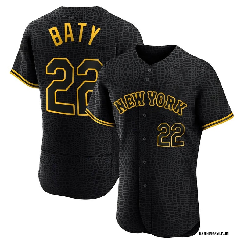 Brett Baty #22 - Team Issued White Pinstripe Jersey - 2023 Season