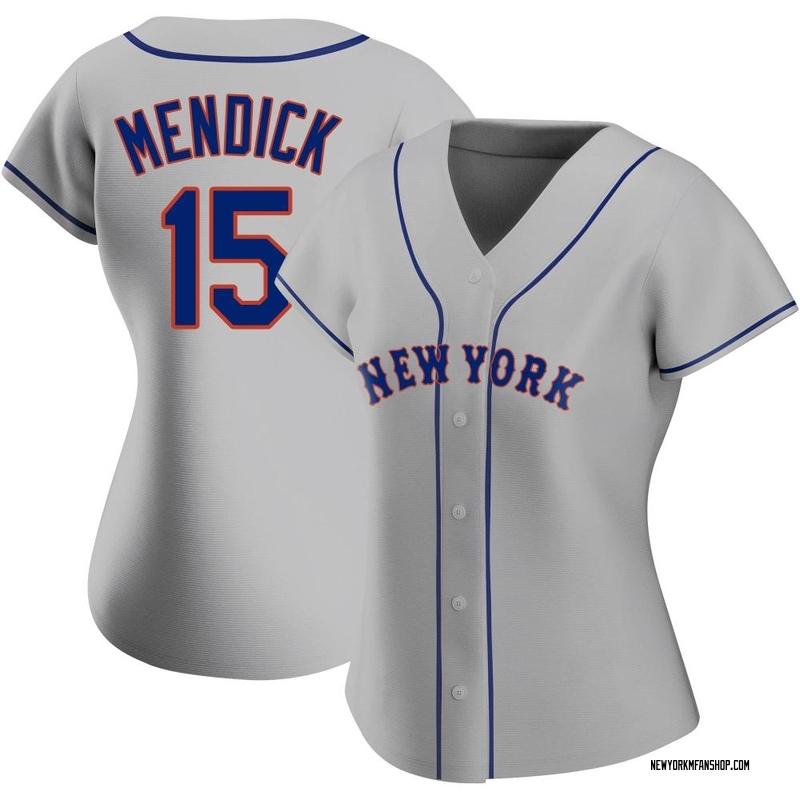 Danny Mendick Men's New York Mets Jersey - Black/White Replica