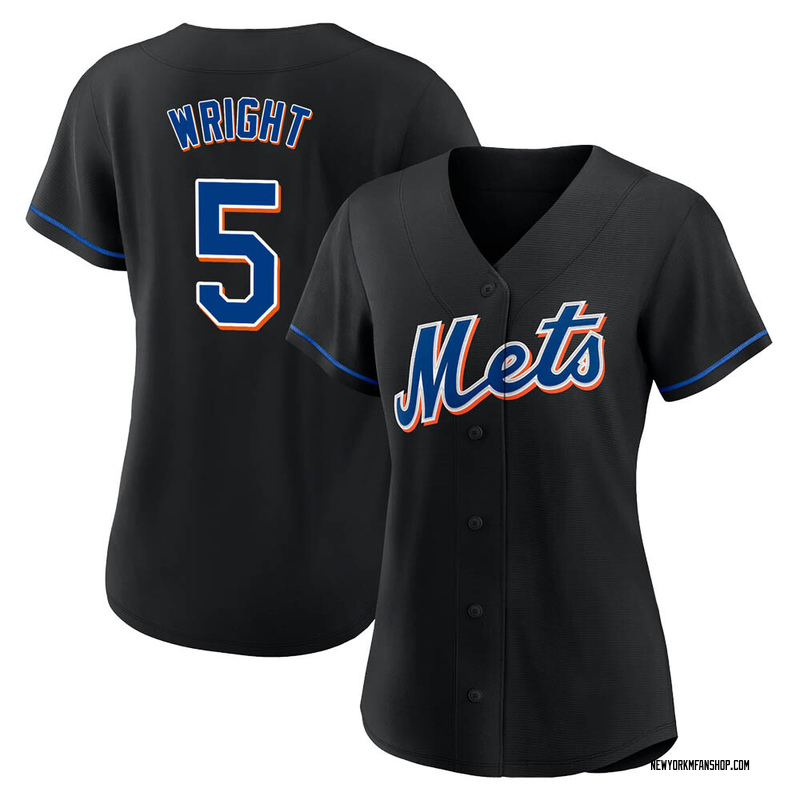 Youth New York Mets #5 David Wright Authentic Black Cool Base Baseball  Jersey
