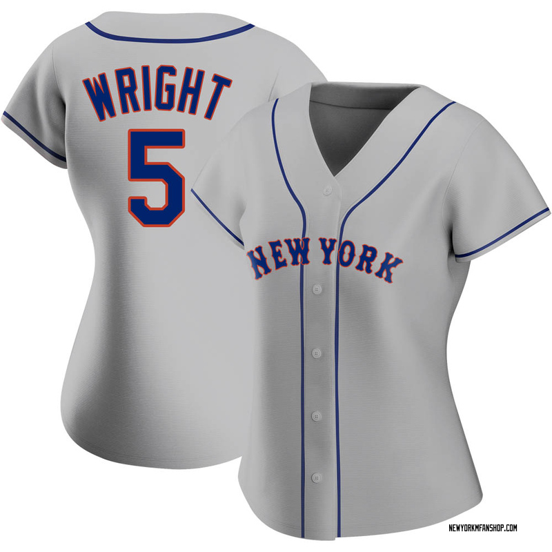 Women's David Wright New York Mets Replica Blue(Grey NO.) 2015 World Series  Jersey