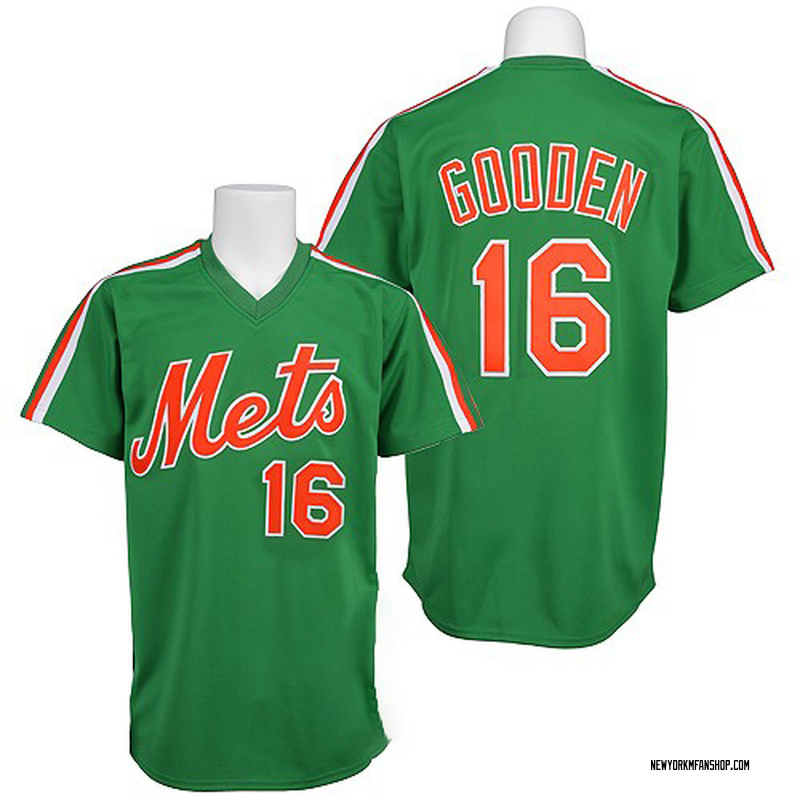 Dwight Gooden Men's New York Mets Throwback Jersey - Green Replica