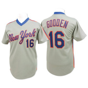 Dwight Gooden Men's New York Mets Throwback Jersey - Grey Replica