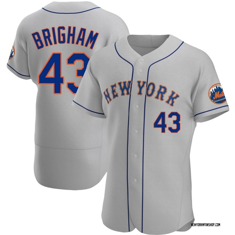 Jeff Brigham Men's Nike White New York Mets Home Replica Custom Jersey Size: Large