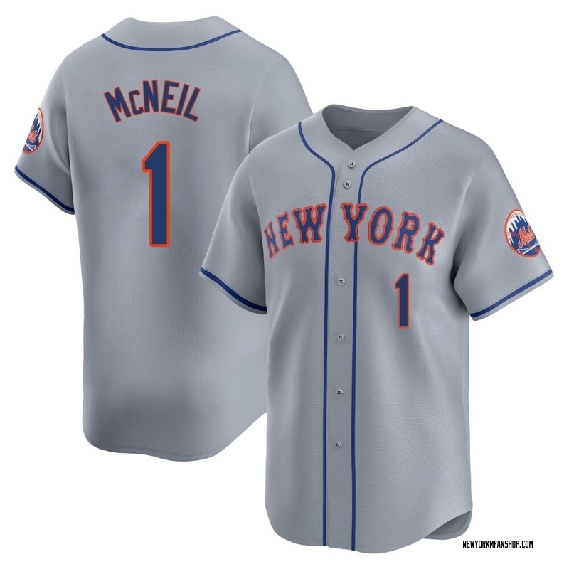 Jeff McNeil Youth New York Mets Away Jersey - Gray Limited