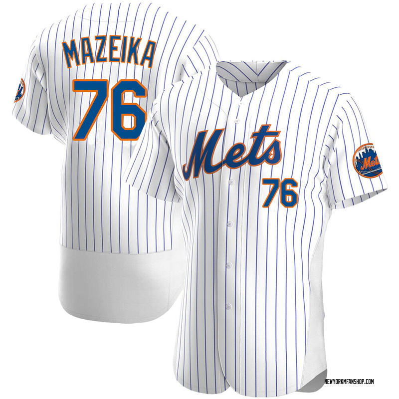 White Replica Patrick Mazeika Men's New York Mets Home Cooperstown  Collection Jersey - New York Store